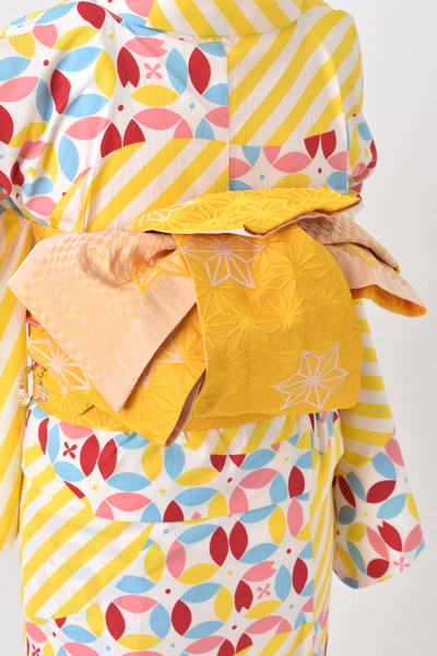 浴衣[黄色・カラフル七宝]