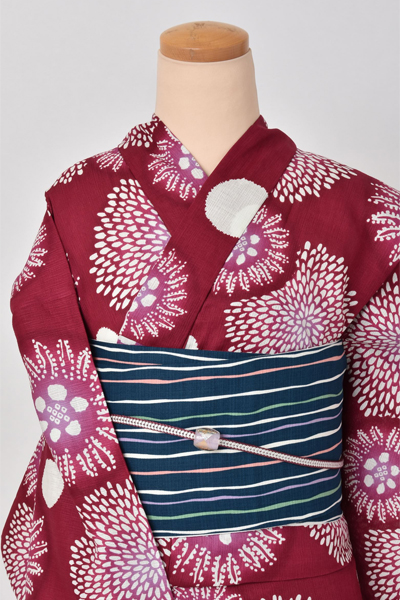 浴衣[大輪の菊]