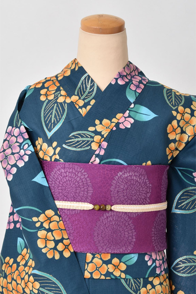 浴衣[紫陽花模様]