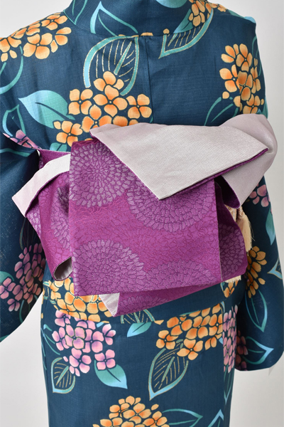 浴衣[紫陽花模様]