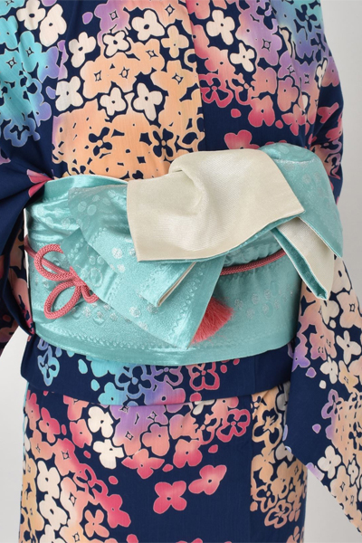 浴衣[紺・紫陽花Sサイズ]