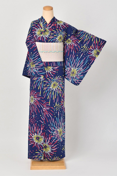 浴衣[紺・花火]