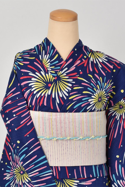 浴衣[紺・花火]