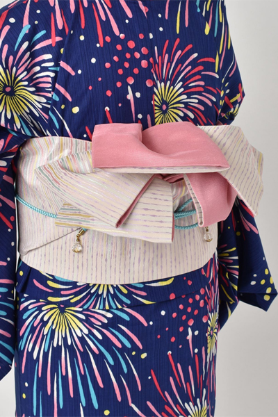 浴衣[紺・花火]