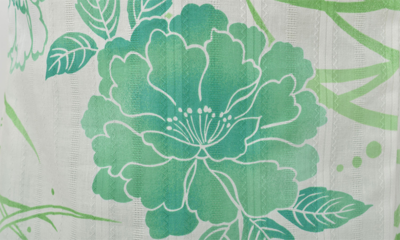 浴衣[つゆ草に牡丹]