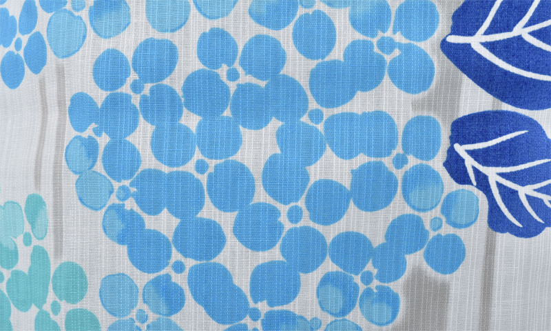 浴衣[縞に紫陽花]