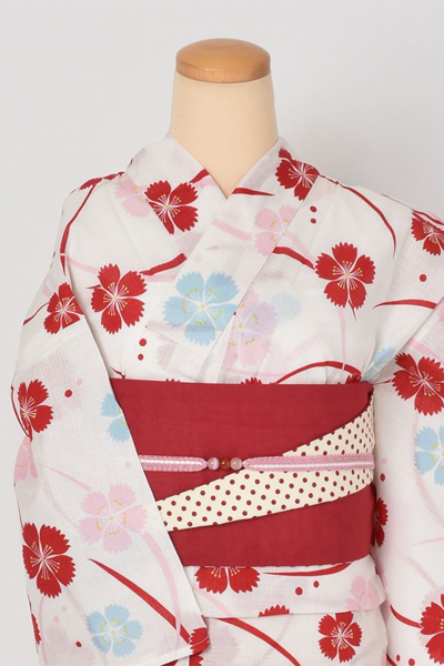 浴衣[つゆ草になでしこ]