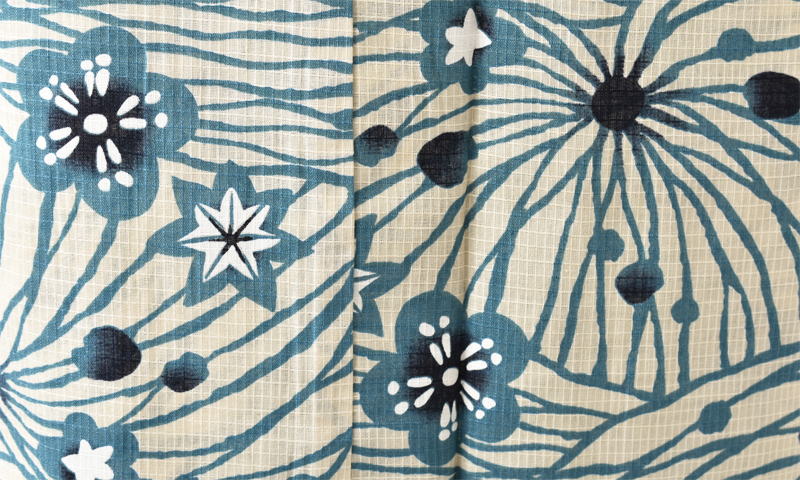 ゆかた[グリーン綿紅梅]
