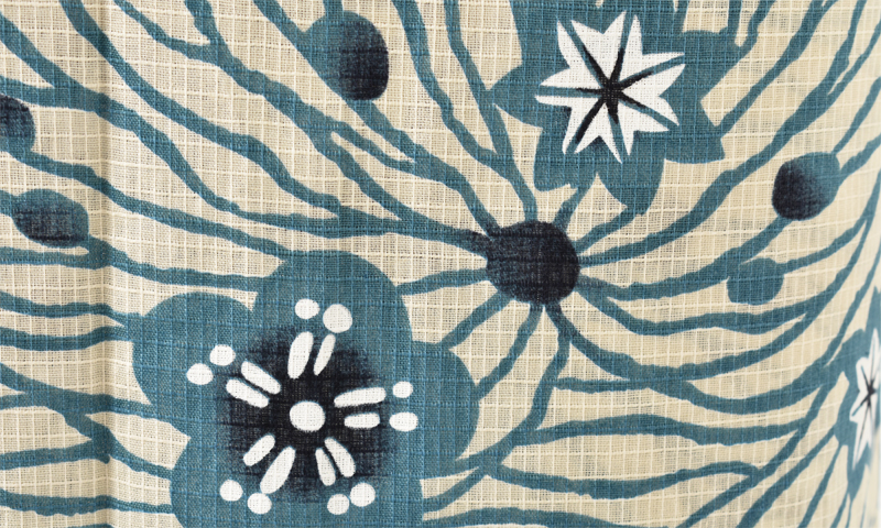 ゆかた[グリーン綿紅梅]