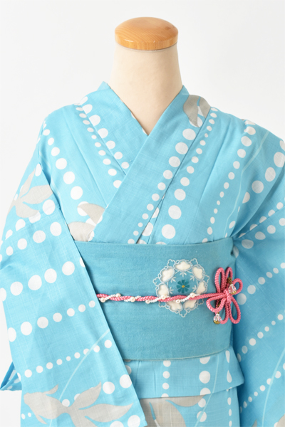 ゆかた[水色に金魚]