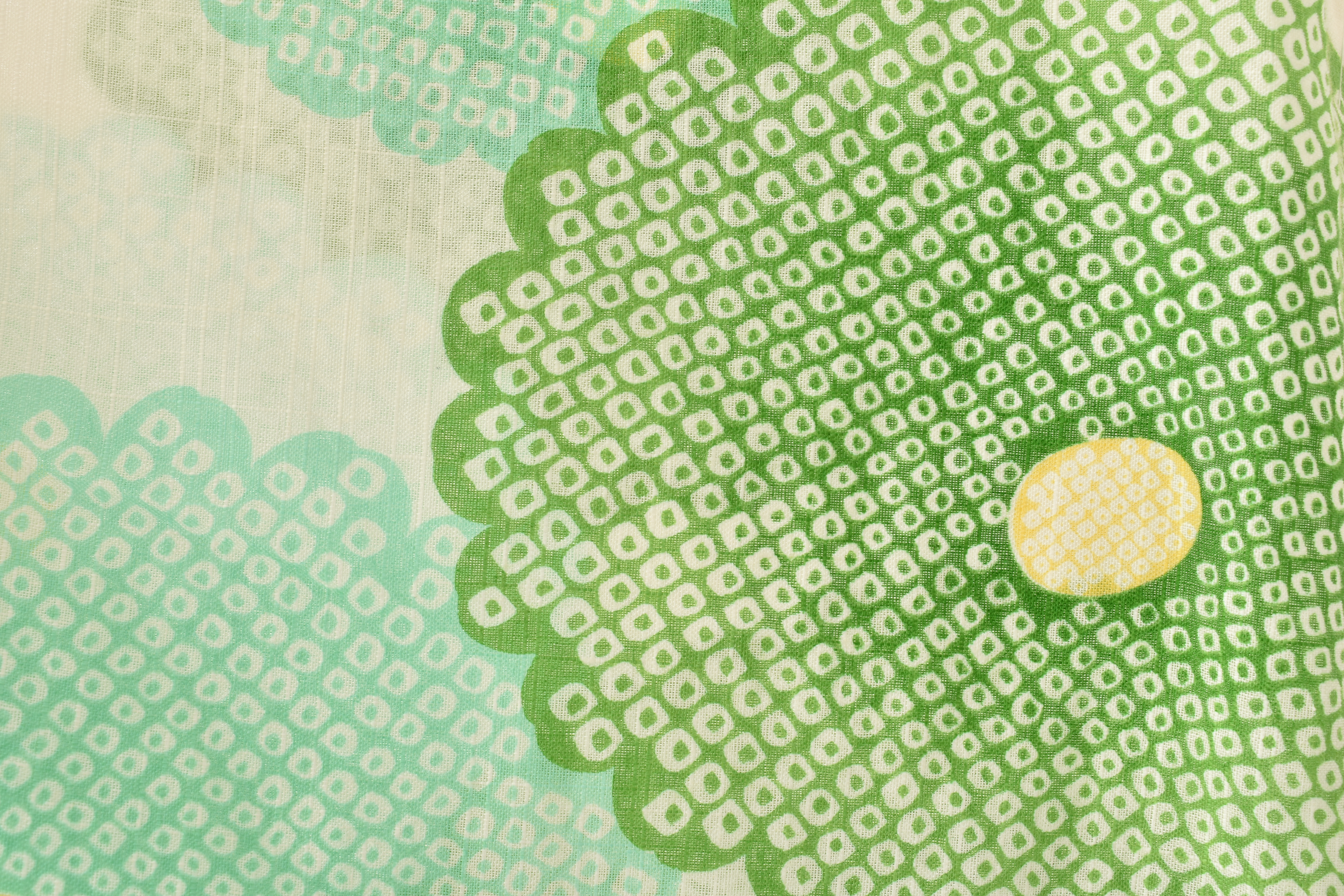 浴衣[白・緑菊]