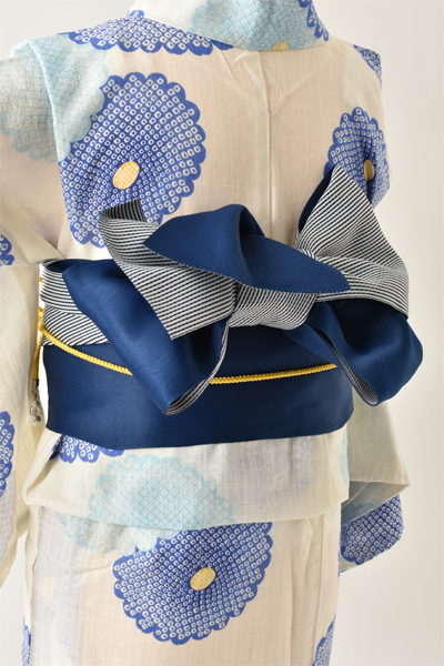 浴衣[白・青菊]