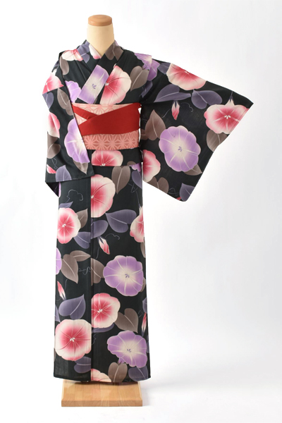 浴衣[墨色朝顔・トールサイズ]