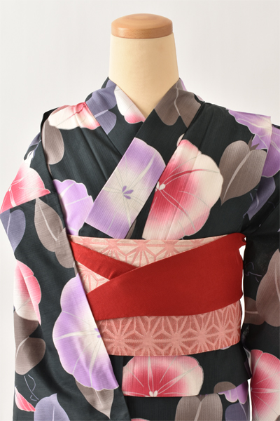浴衣[墨色朝顔・トールサイズ]