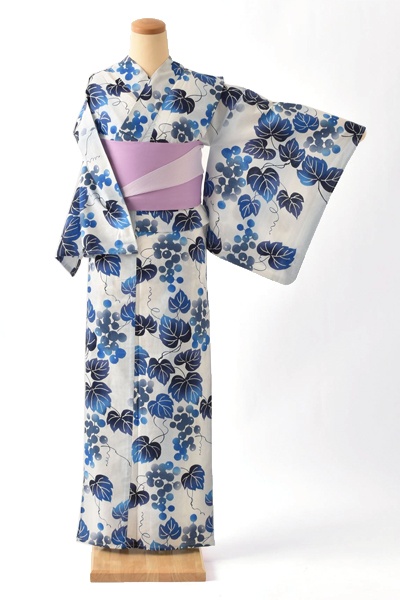 浴衣[水色・葡萄]