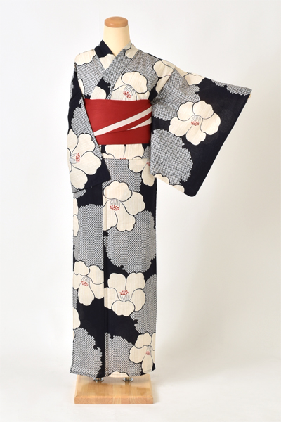 浴衣[椿・鹿の子]