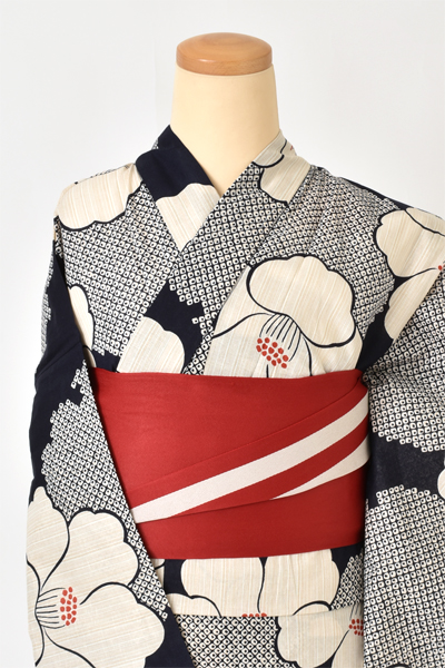 浴衣[椿・鹿の子]