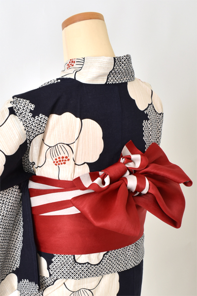 浴衣[椿・鹿の子]