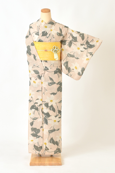 浴衣[ベージュ・鉄線]