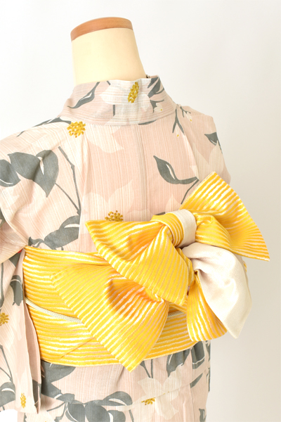 浴衣[ベージュ・鉄線]