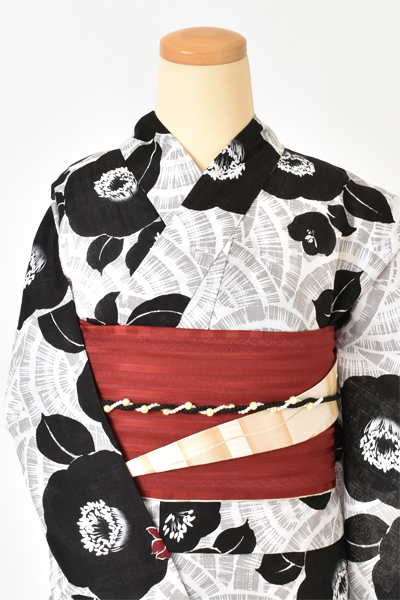 浴衣[UTAHA・グレー×黒]