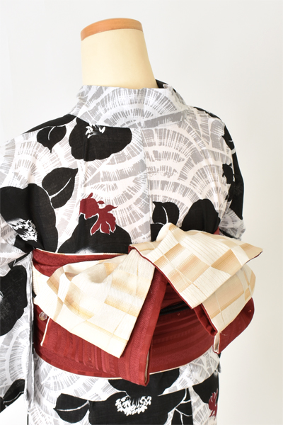 浴衣[UTAHA・グレー×黒]