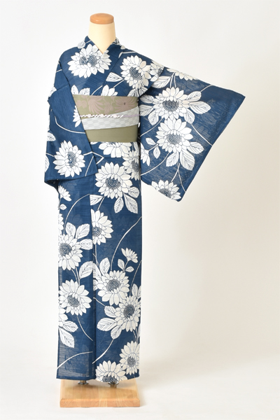 浴衣[紺・向日葵]