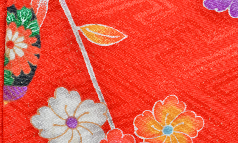 三歳被布セット(赤色×桃色)