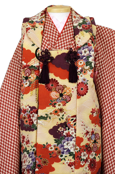 三歳被布セット 矢絣・友禅被布