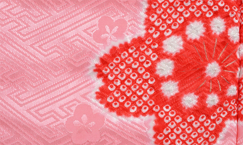 三歳被布セット(ピンク×レッド)