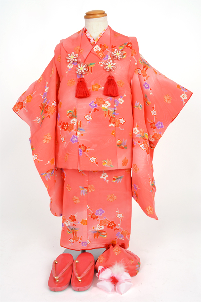 三歳被布セット(コーラルピンク)