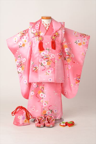 被布・着物（ピンク・鈴）