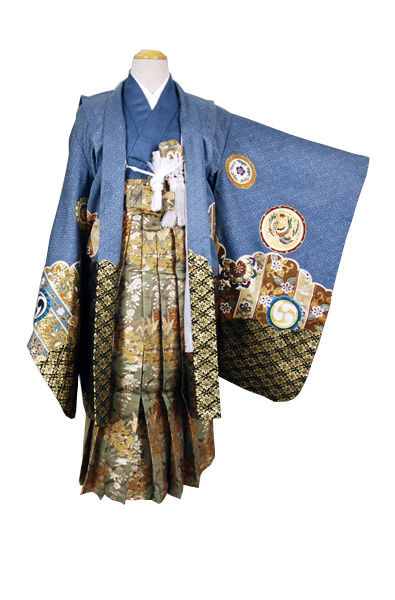 五歳祝い着セット 雪輪に鳳凰・松梅の丸紋