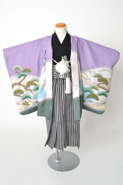 5歳祝着[薄紫色・松]