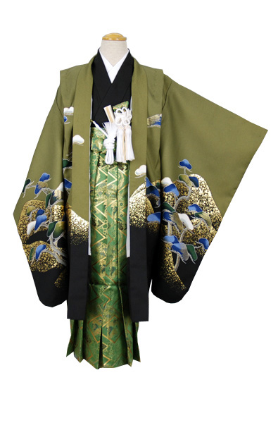 五歳祝い着セット 松・かぶと
