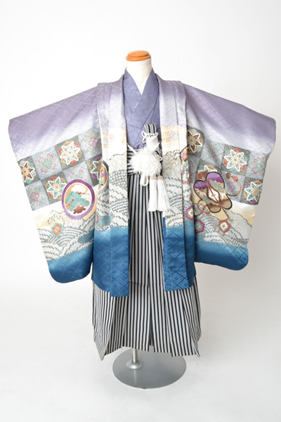 5歳祝着[深緑色・兜]