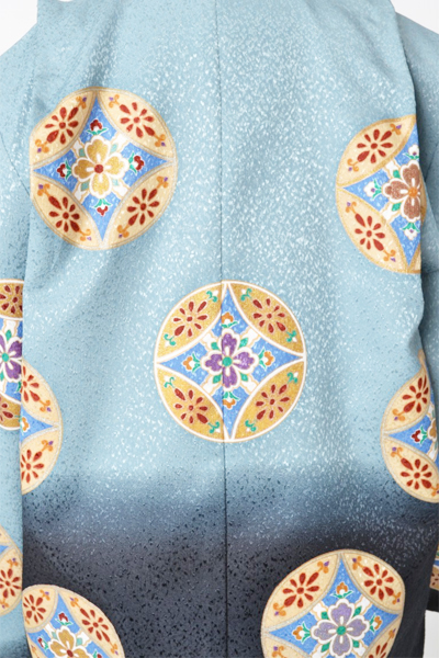 5歳祝着[灰色・丸紋]