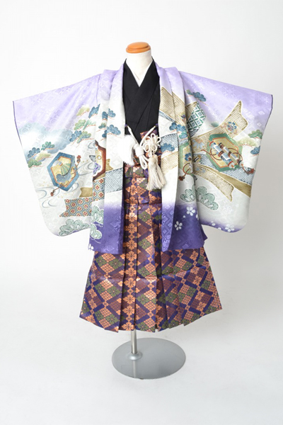 5歳祝着[薄紫色・鷹]