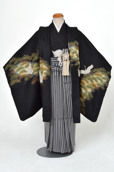 5歳祝着[黒・兜、松]