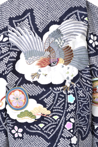 5歳祝着[紺色・匹田、鷹]