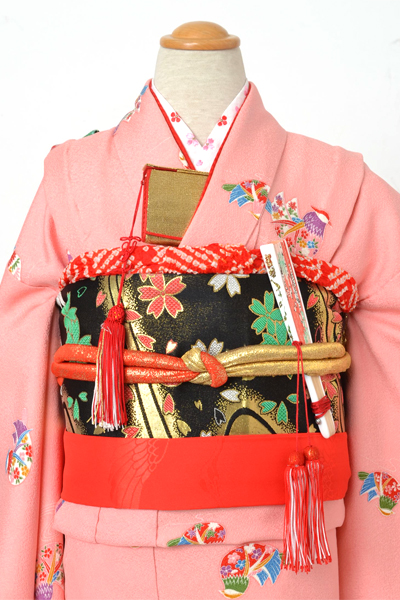 七歳祝着［鳥模様］