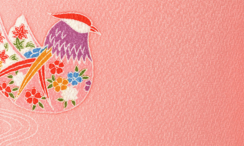 七歳祝着［鳥模様］