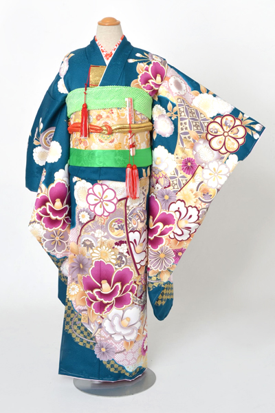 七歳祝着［牡丹］