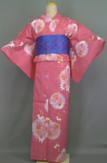 ゆかた(大) ピンク地・金魚