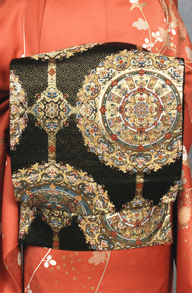 訪問着(大)淡い朱・菊