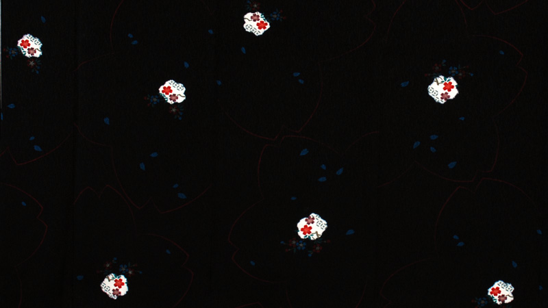 小紋(大)黒・花