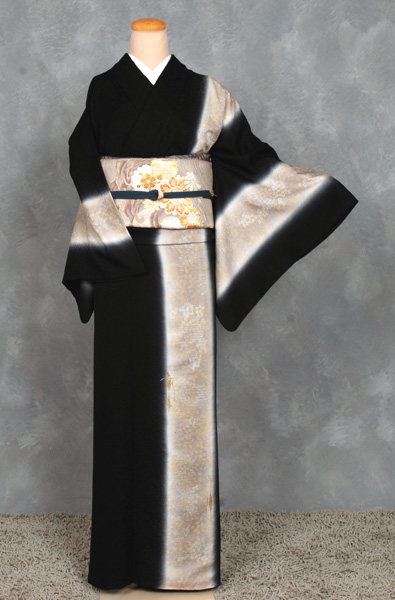 訪問着(大)黒・花