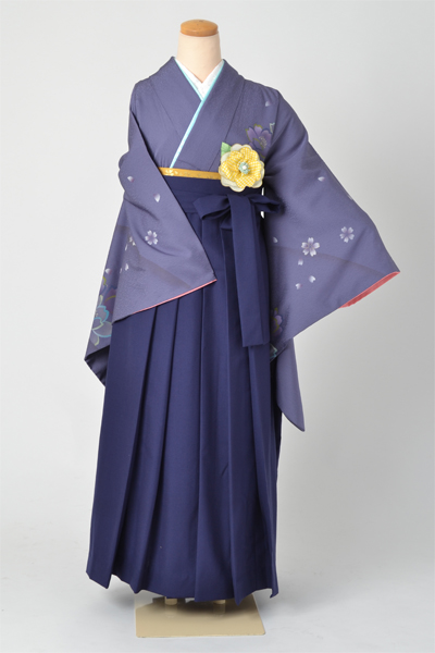 中振袖(グレーパープル・花)