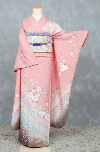 振袖(桃色地・花)