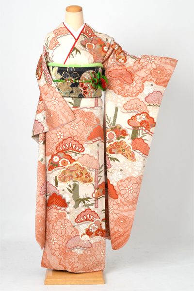 振袖(白地・松・竹)